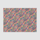 Heller Regenbogen Paisley Seidenpapier (Vorderseite)