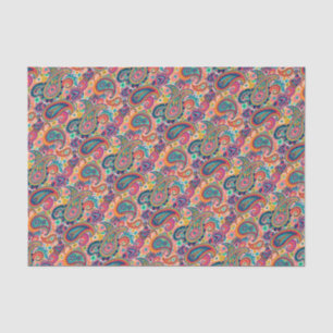 Heller Regenbogen Paisley Seidenpapier