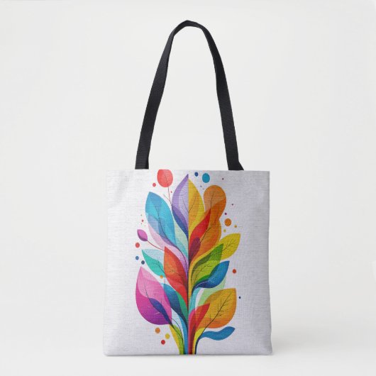 Heller Regenbogenbaum Des Lebens Abstrakte Grafik Tasche (Vorderseite)