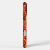 Heller Rojo mit Blumenblumenstrauß-reiche glühende Case-Mate iPhone Hülle (Rückseite / Rechts)