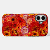 Heller Rojo mit Blumenblumenstrauß-reiche glühende Case-Mate iPhone Hülle (Rückseite (Horizontal))