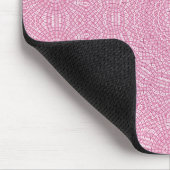 Heller rosa Fraktalmusterentwurf Mousepad (Ecke)