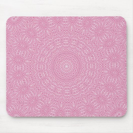 Heller rosa Fraktalmusterentwurf Mousepad (Vorne)