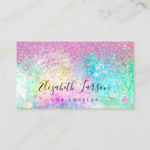 Heller rosa Glitter-Opal-Hintergrund Visitenkarte