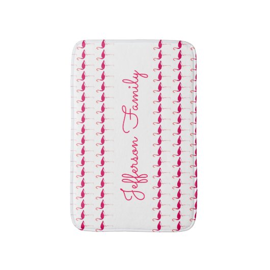 Heller rosa personalisierter badematte (Vorderseite Vertikal)