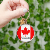 Heller Rotahorn-Blatt-Kanada-Flaggen-Name Schlüsselanhänger (Hand)