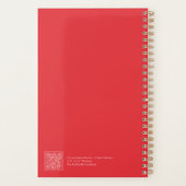 Heller roter minimalistischer Planer (Rückseite)