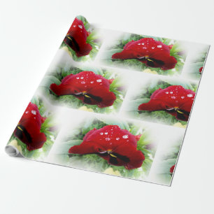 Heller roter Pansy Geschenkpapier
