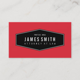 Heller roter Retro eleganter Rechtsanwalt Visitenkarte