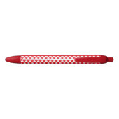 Heller roter Stift mit stilvollem weißen Punktmust (Rückseite)