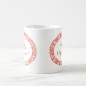 Heller, roter Weihnachtskranz zum Anpassen Kaffeetasse (Mittel)