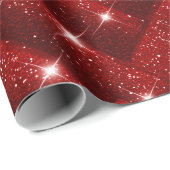 Heller Rubinroter Glanz Glitter Muster Geschenkpapier (Rolleneckpunkt)