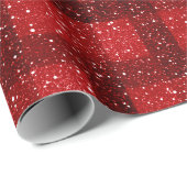 Heller Rubinroter Glanz Glitter Muster Geschenkpapier (Rolleneckpunkt)