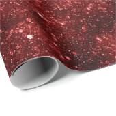 Heller Rubinroter Glanz Glitter Muster Geschenkpapier (Rolleneckpunkt)