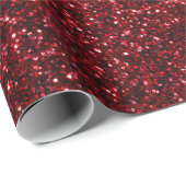 Heller Rubinroter Glanz Glitter Muster Geschenkpapier (Rolleneckpunkt)