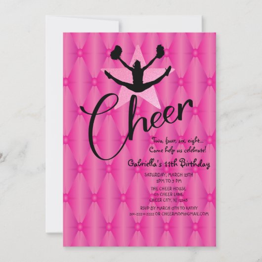 Heller schillernder Silouhette Einladung (Vorderseite)