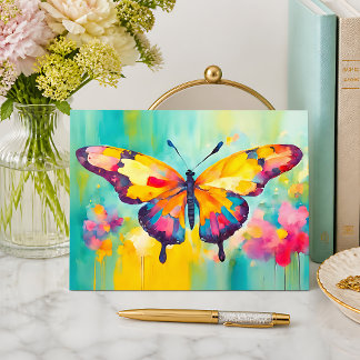 Heller Schmetterling Postkarte