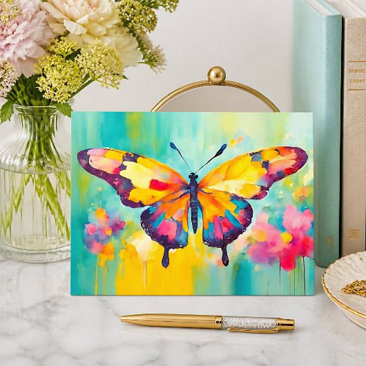 Heller Schmetterling Postkarte