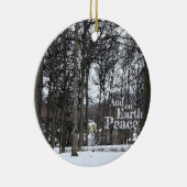 Heller Schnee Keramik Ornament (Rechts)