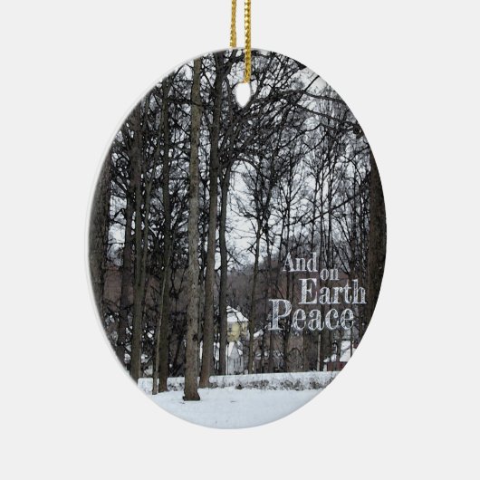 Heller Schnee Keramik Ornament (Rechts)