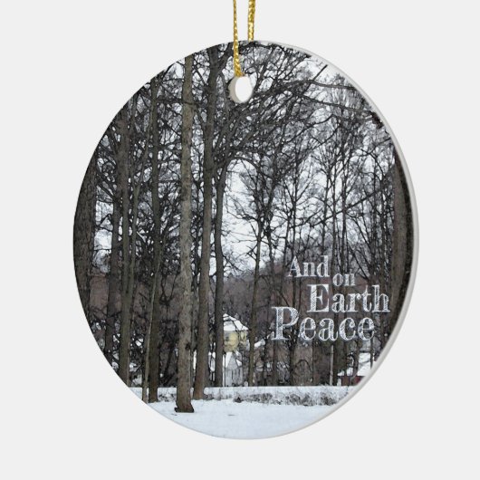 Heller Schnee Keramik Ornament (Links)