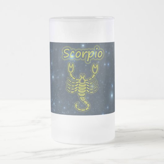 Heller Skorpion Mattglas Bierglas (Mittel)