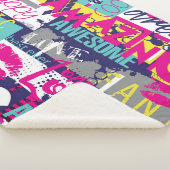 Heller Slogan: Nahtlose Abstrakte Mode Sherpadecke (3/4)
