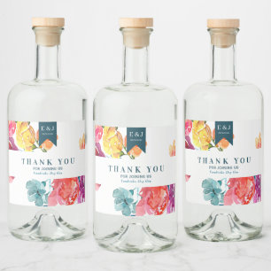 Heller Sommer "Danke" Liquor Flasche Etikett