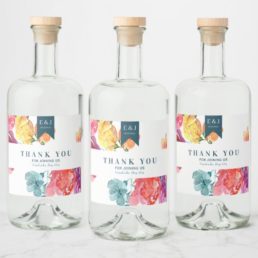 Heller Sommer "Danke" Liquor Flasche Etikett (Flaschen)