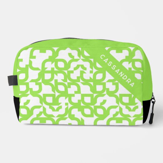 Heller Sommer Limettengrüner Art Pattern im Midcen Waschbeutel (Vorderseite)