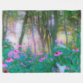 Heller Sonnenaufgang mit rosa Türmen in meinem Gar Fleecedecke (Vorderseite (Horizontal))