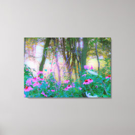 Heller Sonnenaufgang mit rosa Türmen in meinem Gar Leinwanddruck