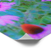 Heller Sonnenaufgang mit rosa Türmen in meinem Gar Poster (Ecke)