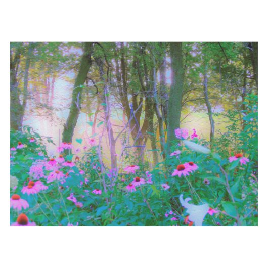 Heller Sonnenaufgang mit rosa Türmen in meinem Gar Tischdecke (Vorderseite (Horizontal))