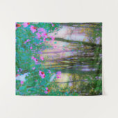 Heller Sonnenaufgang mit rosa Türmen in meinem Gar Wandteppich (Vorderseite (Horizontal))