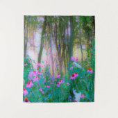 Heller Sonnenaufgang mit rosa Türmen in meinem Gar Wandteppich (Vorderseite)