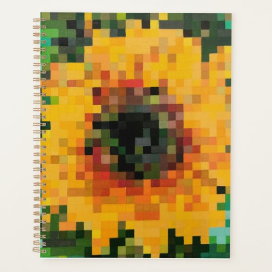 Heller Sonnenblumen-Planer Planer (Vorderseite)