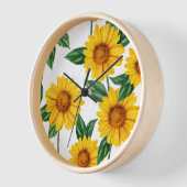 Heller Sonnenblumengarten - Frischer Blumenschmuck Uhr (Winkel)