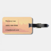 Heller Sonnenuntergang in San Francisco. Gepäckanhänger (Rückseite horizontal)