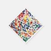 Heller Spaß künstlerisch blau-gelbe Abstrakte Farb Serviette (Ecke)