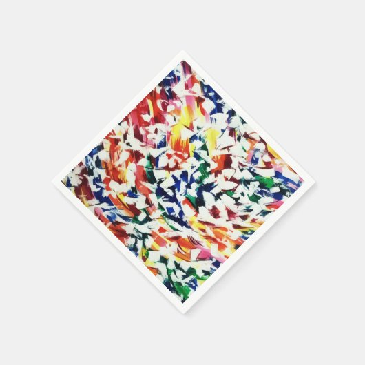 Heller Spaß künstlerisch blau-gelbe Abstrakte Farb Serviette (Ecke)