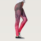 Heller Spaß Rosa tropische Sommerpalme Blätter Leggings (Rechts)