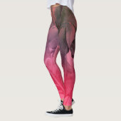 Heller Spaß Rosa tropische Sommerpalme Blätter Leggings (Links)