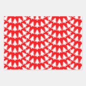 Heller Spaß und Gemusterte Weihnachten in Rot und Geschenkpapier Set (Vorderseite 3)