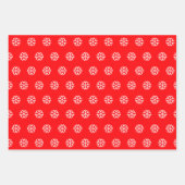 Heller Spaß und Gemusterte Weihnachten in Rot und Geschenkpapier Set (Vorderseite 2)