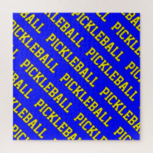 Heller Spaß Vivid Yellow Blue gefleckter PICKLEBAL Puzzle
