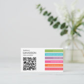 Heller Stangen 2 QR CODE Sozialmedium-Visitenkarte Visitenkarte (Stehend Vorderseite)