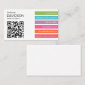 Heller Stangen 2 QR CODE Sozialmedium-Visitenkarte Visitenkarte (Vorne/Hinten)