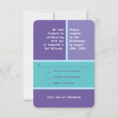 Heller Star der UAWG David Bat Mitzvah Einladung (Rückseite)