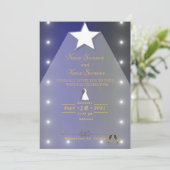 Heller Stern Einladung (Stehend Vorderseite)